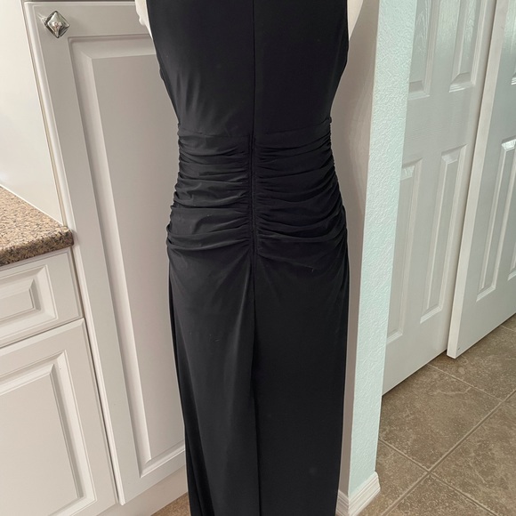 R&M Richards Black Rhinestone Long Gown. - Picture 2 of 8